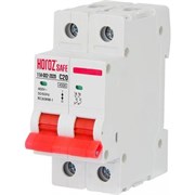Миниатюрный автоматический выключатель HOROZ ELECTRIC SAFE (MCB 2P C20) 2P 20A C 4.5kA 400V 114-002-2020
