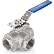 Трехходовой шаровый кран TITAN LOCK TL3V15-T-TF-S