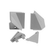 Комплект заглушек к кухонному пластиковому плинтусу ООО ДЕКОПЛИНТ под кромку, белый