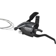 Шифтер/ручка тормоза Shimano ST-EF51-AL2A, левая, 3-пер, трос 1750мм, для V-brake, черная