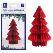 Украшение новогоднее интерьерное из бумаги, "Елочка", 20 см, бордовый цвет, ЗОЛОТАЯ СКАЗКА, 592601