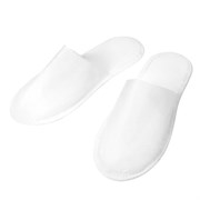Тапочки одноразовые EVA Classic, закрытые, КОМПЛЕКТ 25 пар, спанбонд + ЭВА, размер 37-42, белые, SMZ, Э/З/Б-№1/25/150