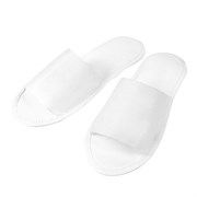 Тапочки одноразовые EVA Classic, открытые, КОМПЛЕКТ 25 пар, спанбонд + ЭВА, размер 37-42, белые, SMZ, Э/О/Б-№1/25/150
