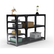 Стол-верстак ООО Металекс KIT 950х1800х500 мм, с боковыми полками, черный