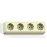 Четырехместная розетка Кунцево-Электро ОПТИМА РА16-403