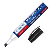 Маркер перманентный строительный для ЛЮБЫХ поверхностей металл, дерево, стекло, пластик, бетон HEAVY DUTY, ЧЕРНЫЙ 3-7 мм, RABBITEX, 152659