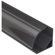 Угловой накладной профиль алюминиевый WOLTA WAP-S-16/16/2000-B