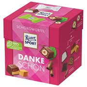 Шоколадные конфеты RITTER SPORT "DANKE SCHON", набор 5 вкусов, 22 конфеты, 176 г