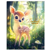 Дневник 1-4 класс 48 л., твердый, BRAUBERG, выборочный лак, с подсказом, "Оленёнок", 107595