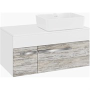 Подвесная тумба под умывальник Moduo Square 50/Гамма 56 Runo Вудлайн 85