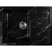 Мойка для кухни из искусственного камня WISENT мрамор черно-белый (беларусь) 500x650x220 WB22-11/WGER013