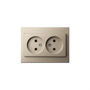 Двойная розетка LIREGUS Эпсилон IKL 16-109/409 E/Ch