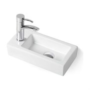 Левая подвесная керамическая раковина VINCEA VBS-133L