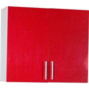 Шкаф для посуды SANTREK 80 красный металлик фасад МДФ