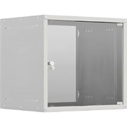 Настенный телекоммуникационный шкаф NTSS LIME 15U 550x450x770мм, 2 профиля 19, дверь стеклянная, боковые стенки несъемные, разобранный, серый
