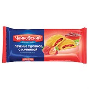 Печенье сдобное ЧАЙКОФСКИЙ с клубничной начинкой, 132 г