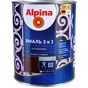Алкидно-уретановая эмаль по ржавчине ALPINA 948103652