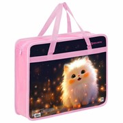 Папка на молнии с ручками BRAUBERG А4, 1 отделение, пластик, 80 мм, "Tiny beauty", 273367