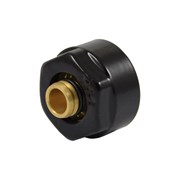 Резьбовое соединение SCHLOSSER для пластиковых труб GW 3/4x16x2 чёрное 602600001. Ral 9005