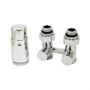 Комплект узла нижнего подключения SCHLOSSER G3/4x3/4 D=50мм прямой, термоголовка MINI, хром 600800057