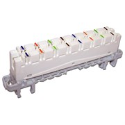 Размыкаемый плинт TWT LSA-PLUS-PROFIL 8 пар HIGHBAND, Кат. 5e, под хомут и профиль LSA8P-DIS-5E