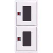 Встроенный, открытый, вертикальный шкаф Карелпожлиния ШПКО-КОМБИДУАЛ-320-12 ВОВрБ Евро-ручка ВхШхГ 1340х740х300 мм, (2-ПК, 2 огнетушителя), цвет белый НФ-00000244-Б НФ-00000684