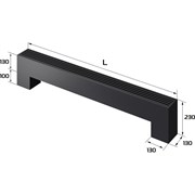 Конвектор напольный Royal Thermo STEP-130/130/1600-2-N-BL-LG-BL НС-1630642