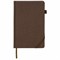 Ежедневник недатированный А5 138x213 мм BRAUBERG "Finest" под кожу, резинка, 136 л., коричневый, 111870 - фото 11000772