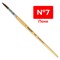 Кисть ПИФАГОР, ПОНИ, круглая, № 7, деревянная лакированная ручка, колпачок, пакет с подвесом, 200836 - фото 11046763