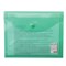 Папка-конверт с кнопкой МАЛОГО ФОРМАТА (240х190 мм), А5, прозрачная, зеленая, 0,18 мм, BRAUBERG, 224025 - фото 11053027