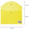 Папка-конверт с кнопкой МАЛОГО ФОРМАТА (240х190 мм), А5, прозрачная, желтая, 0,18 мм, BRAUBERG, 224028 - фото 11053055