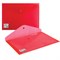 Папка-конверт с кнопкой BRAUBERG, А4, до 100 листов, прозрачная, красная, СВЕРХПРОЧНАЯ 0,18 мм, 224812 - фото 11054157