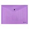 Папка-конверт с кнопкой BRAUBERG "Pastel", А4, до 100 листов, непрозрачная, лиловая, 0,18 мм, 270475 - фото 11083037