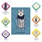 Тетрадь 40 л. в клетку обложка SoftTouch, бежевая бумага 70 г/м2, сшивка, А5 (147х210 мм), ВОЛК В ОЧКАХ, BRAUBERG, 403767 - фото 11095806