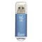 Флеш-диск 16 GB, SMARTBUY V-Cut, USB 2.0, металлический корпус, синий, SB16GBVC-B - фото 11106686