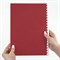 Обложки картонные для переплета, А4, КОМПЛЕКТ 100 шт., тиснение под кожу, 230 г/м2, красные, BRAUBERG, 530948 - фото 11111123