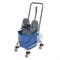 Тележка уборочная BRABIX, 1 съемное ведро 25 л, механический отжим, корзина, металлический каркас, синяя, 601498 - фото 11121879