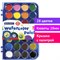 Краски акварельные BRAUBERG "PREMIUM" 28 цветов, круглые кюветы 28 мм, пенал, 191745 - фото 11157610