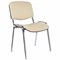 Стул для персонала и посетителей "ИЗО", хромированный каркас, кожзаменитель бежевый Z-21 - фото 11158688