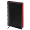 Ежедневник недатированный А5 138х213 мм BRAUBERG FLAME под кожу, 160 л., черный, красный срез, 123844 - фото 11202064