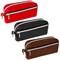 Пенал-косметичка BRAUBERG под фактурную кожу, ассорти, коричневый, красный, черный, "Идеал", 19х9х4 см, дисплей, 224035 - фото 11208210