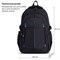Рюкзак BRAUBERG TITANIUM универсальный, 3 отделения, черный, синие вставки, 45х28х18 см, 224734 - фото 11208308