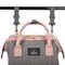 Рюкзак для мамы BRAUBERG MOMMY с ковриком, крепления на коляску, термокарманы, серый/розовый, 40x26x17 см, 270821 - фото 11212609