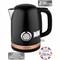 Чайник с термометром BRAYER BR1005BK, 1,7 л, 2200 Вт, закрытый нагревательный элемент, сталь, черный - фото 11217948