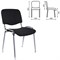 Стул для персонала и посетителей "ИЗО", хромированный каркас, ткань черная С-11, В-14 - фото 11218947