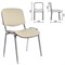 Стул для персонала и посетителей "ИЗО", хромированный каркас, кожзаменитель бежевый Z-21 - фото 11219041