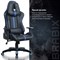 Кресло компьютерное BRABIX "GT Carbon GM-120", две подушки, экокожа, черное/синее, 531930 - фото 11219257
