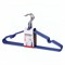 Вешалки-плечики, размер 48-50, КОМПЛЕКТ 10 шт., металл/ПВХ, перекладина, цвет синий, BRABIX "Стандарт", 601166 - фото 11221283