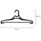 Вешалка-плечики р.46-48, пластик, плоская, перекладина, крючки для бретелей, черная, BRABIX, 601654 - фото 11221409