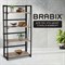 Стеллаж на металлокаркасе BRABIX "LOFT SH-001", 600х300х1250 мм, складной, цвет дуб натуральный, 641230 - фото 11225357